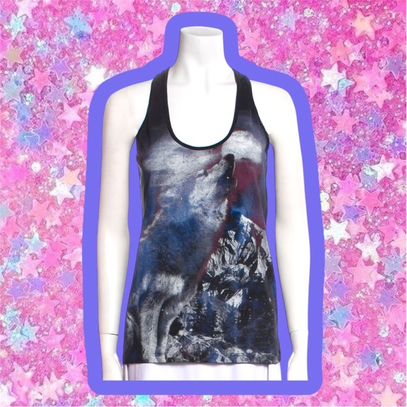 Stella McCartney Wolf Tank Top Sz 2 80s Chloe tee 90s Y2K 2000s vegan designer - Picture 3 of 15